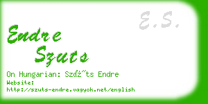 endre szuts business card
